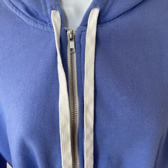 Forever21 purple blue cropped zip up hoodie preowned size small - Picture 3 of 7